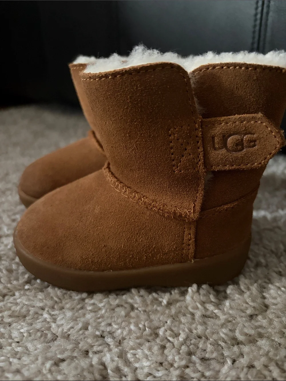 UGG Kids Suede Shearling Boot - Chestnut Brown